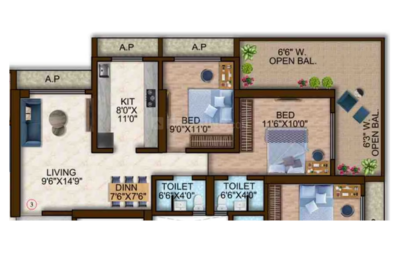 2 BHK Layout